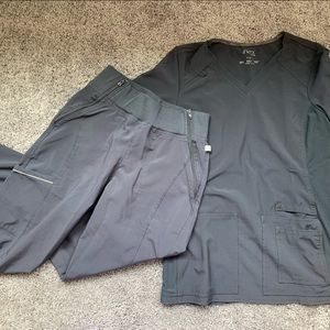 Cherokee Scrubs Infinity Mid-rise Joggers and iFlex V-neck